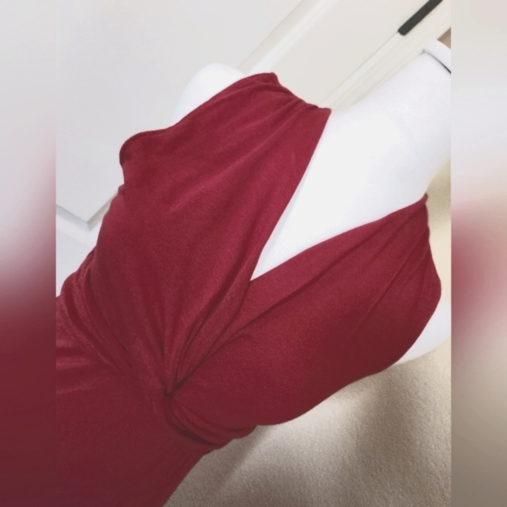 Women's Ann Taylor LOFT Brick Red Sleeveless Crossover Top Size Small